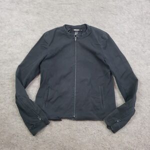 DKNY Jacket Women Medium Size 10 Black Outdoor Casual Zip Up Pockets Coat Ladies